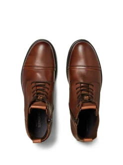 JACK & JONES Leather Boots Brown