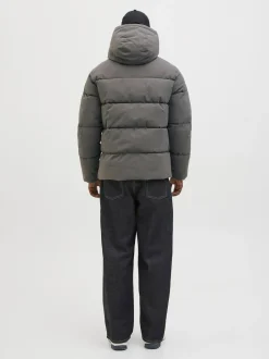 JACK & JONES Hooded Puffer Jacket Grey Online