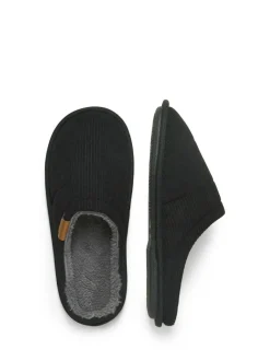 JACK & JONES JUNIOR Courdroy Mule Black Slippers Discount