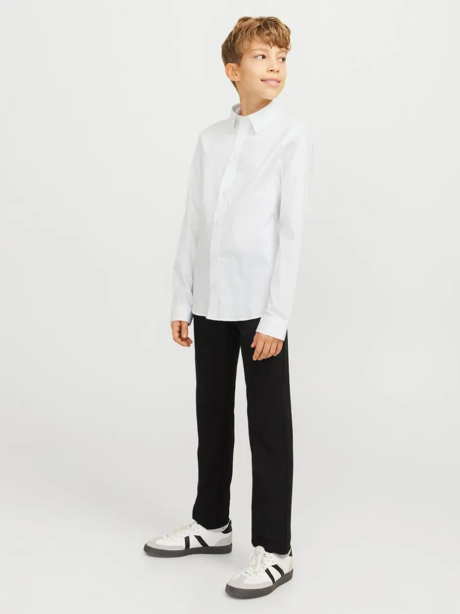 JACK & JONES JUNIOR Stretch Long Sleeve White Shirt Clearance