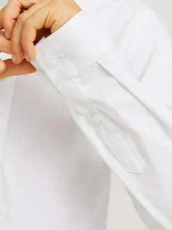 JACK & JONES JUNIOR Stretch Long Sleeve White Shirt Clearance