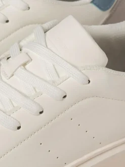 JACK & JONES Chunky Sole PU Trainers Off White Clearance