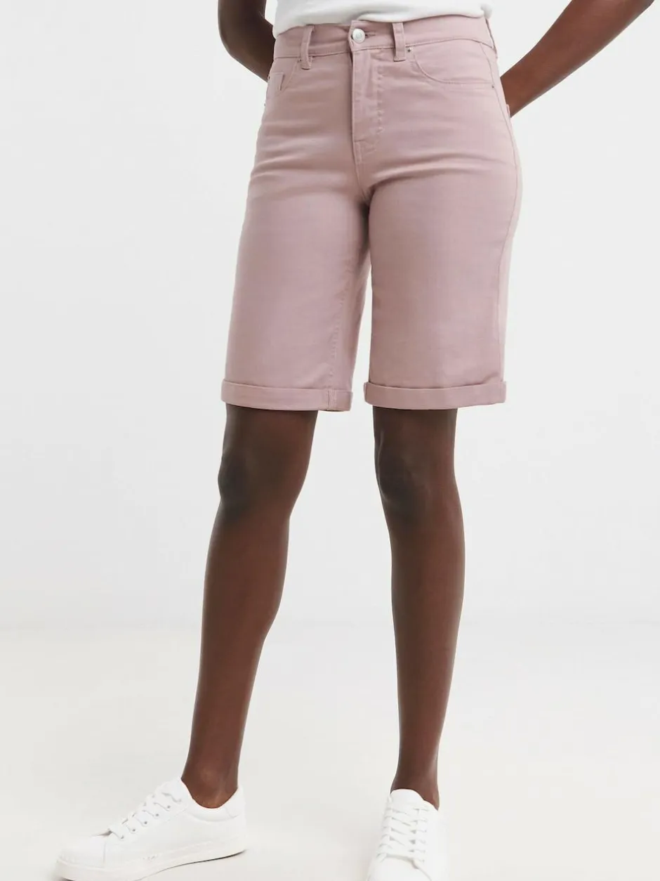 JD Williams Pink 24/7 Denim Knee Length Shorts Best