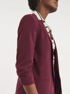 JD Williams Red Ruched Sleeve Blazer