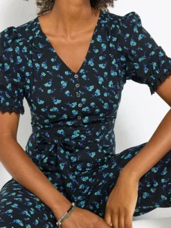 Joe Browns Black Petite Ditsy Floral Jumpsuit New