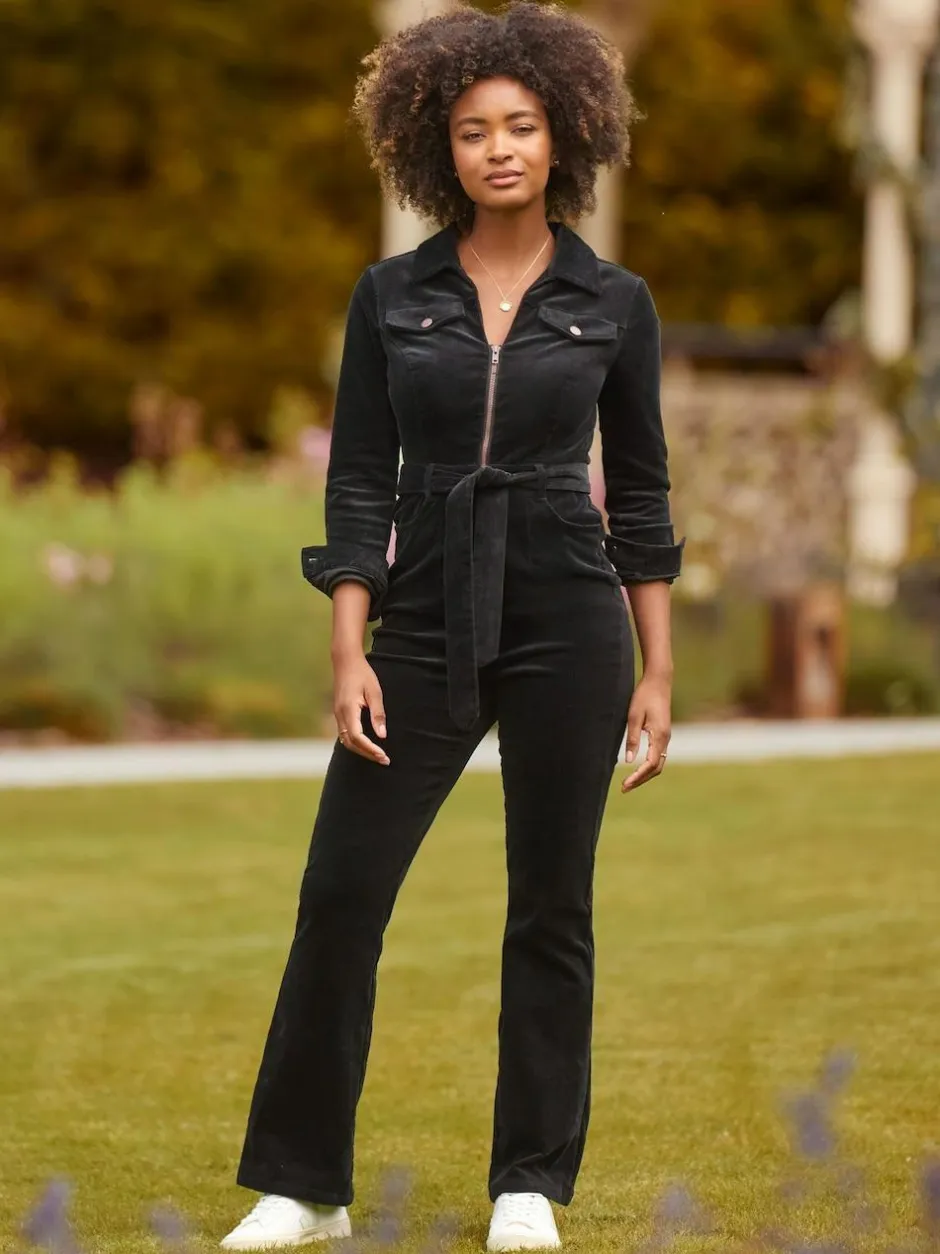 Joe Browns Black Petite Stretch Fit Darcy Cord Jumpsuit Online