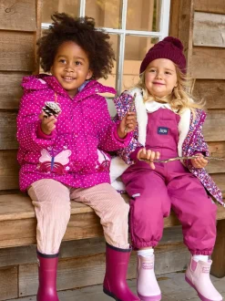 Jojo Maman Bébé Embroidered Cable Hat Berry Clearance