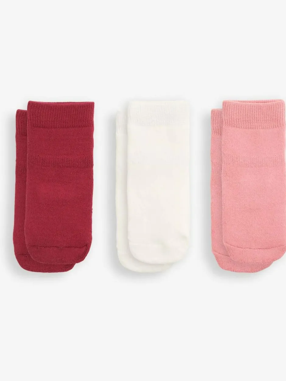 Jojo Maman Bébé 3-Pack Extra Thick Socks Berry Pink Outlet