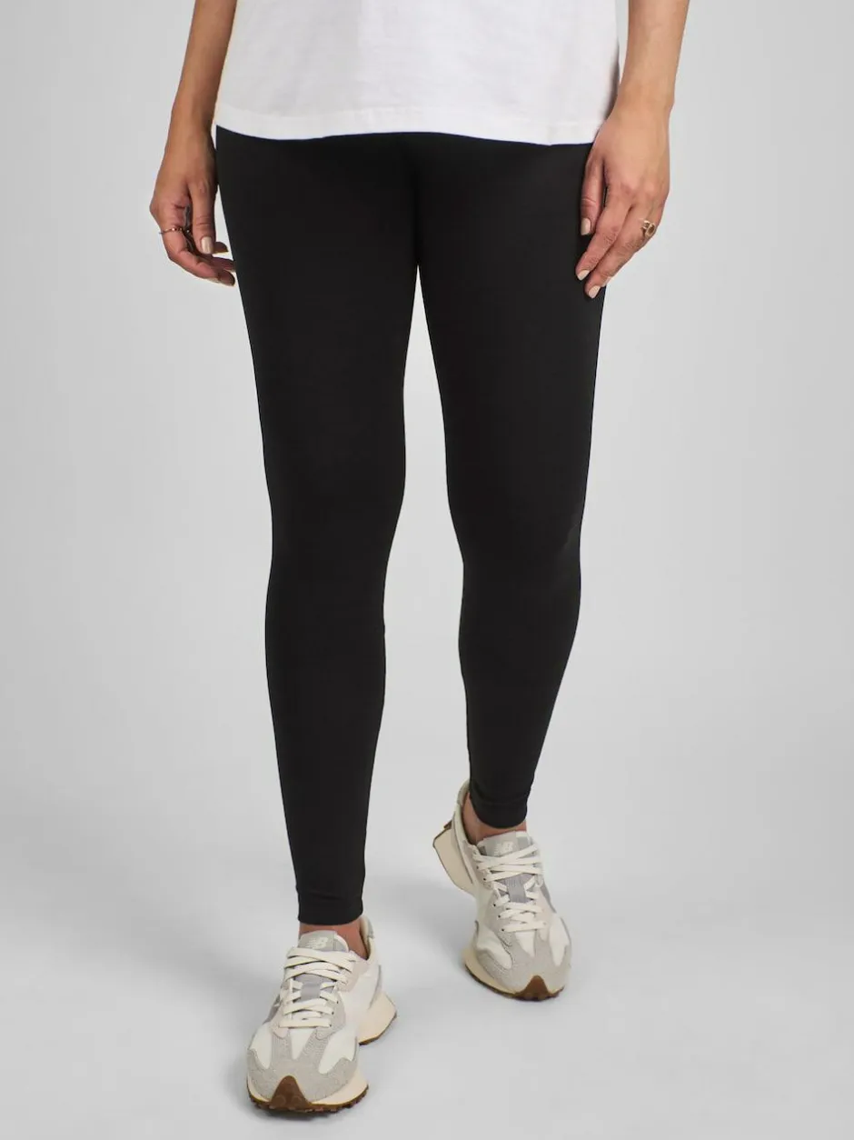 Jojo Maman Bébé Black Cotton Rich Jersey Maternity Leggings Outlet