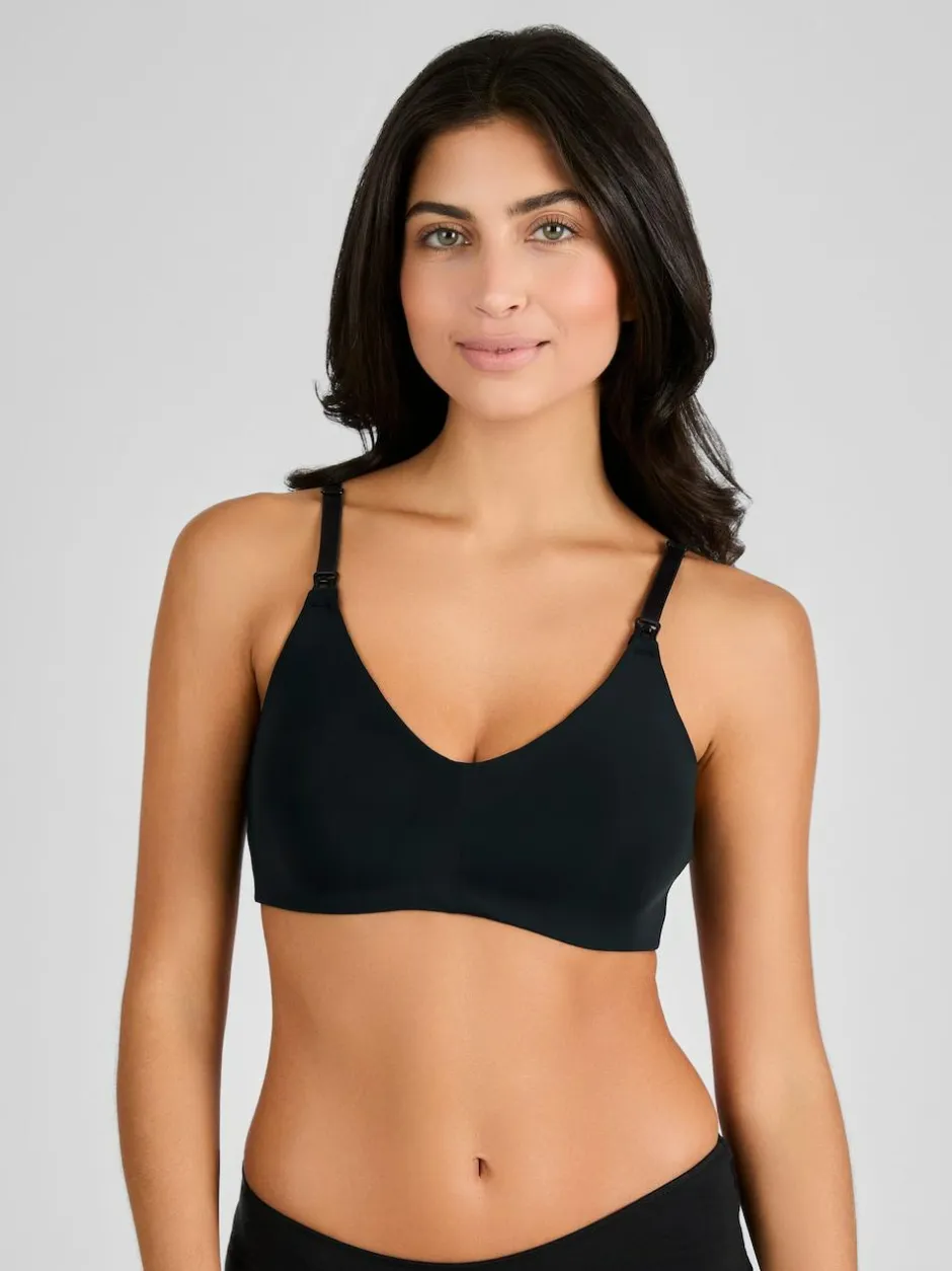 Jojo Maman Bébé Microfibre Moulded Maternity & Nursing Bra Black