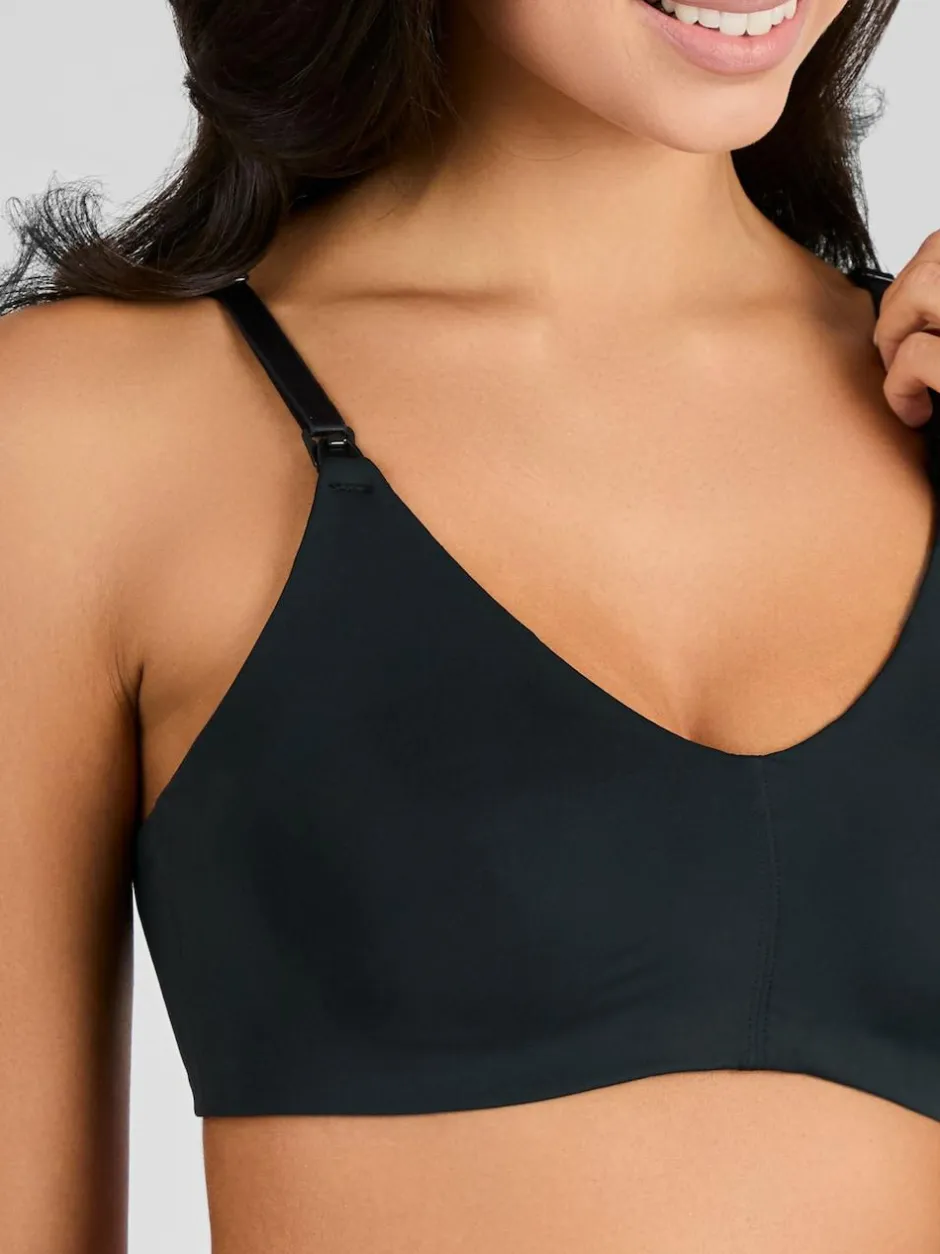 Jojo Maman Bébé Microfibre Moulded Maternity & Nursing Bra Black