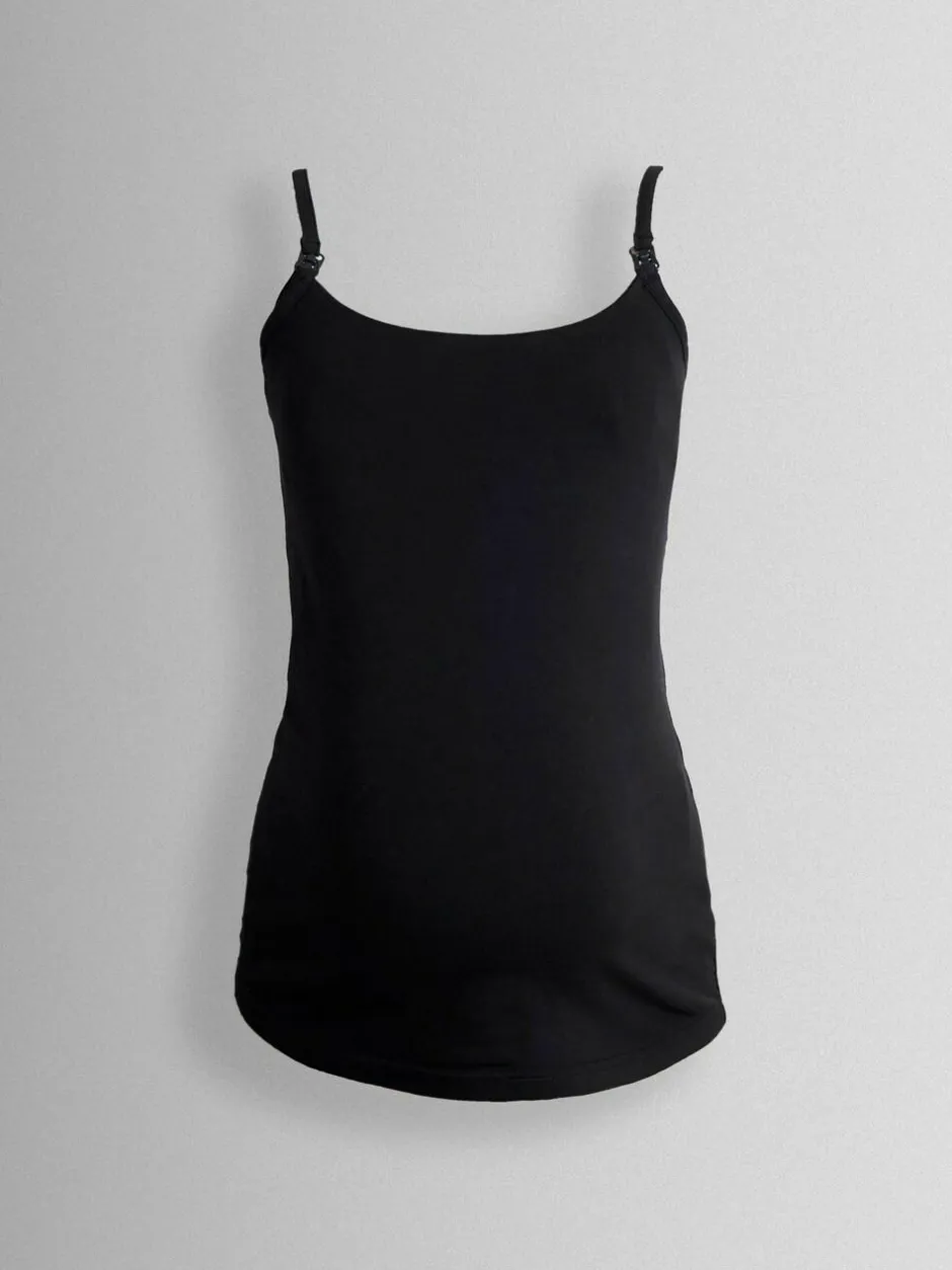 Jojo Maman Bébé 2-Pack Maternity & Nursing Vest Tops Black Outlet