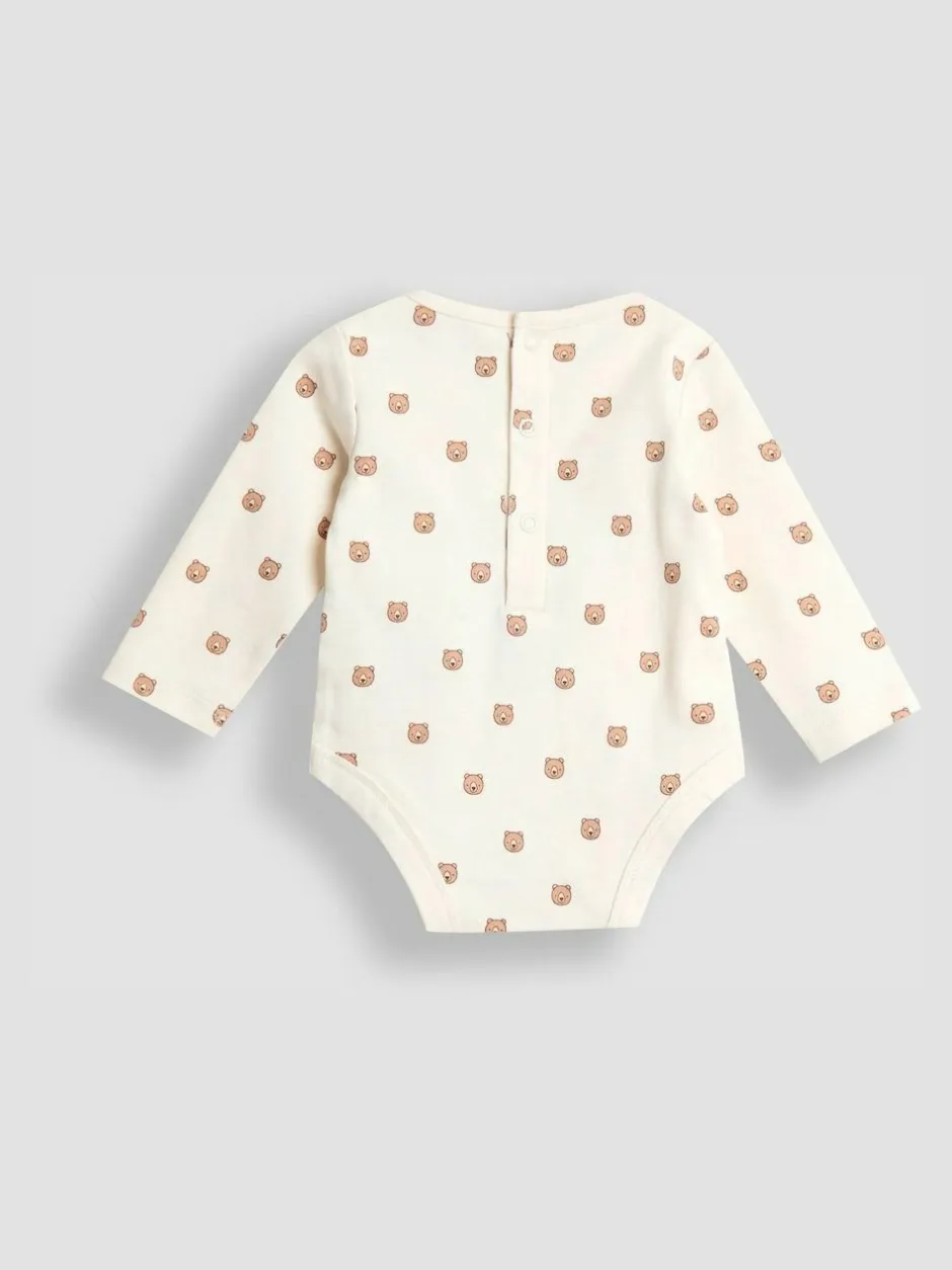 Jojo Maman Bébé Blue Bear Waffle Character Dungaree & Body Set Best