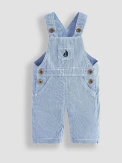 Jojo Maman Bébé Blue Boat Stripe Dungarees Hot