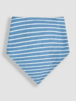 Jojo Maman Bébé Cotton 3-Pack Dribble Bib Blue Outlet