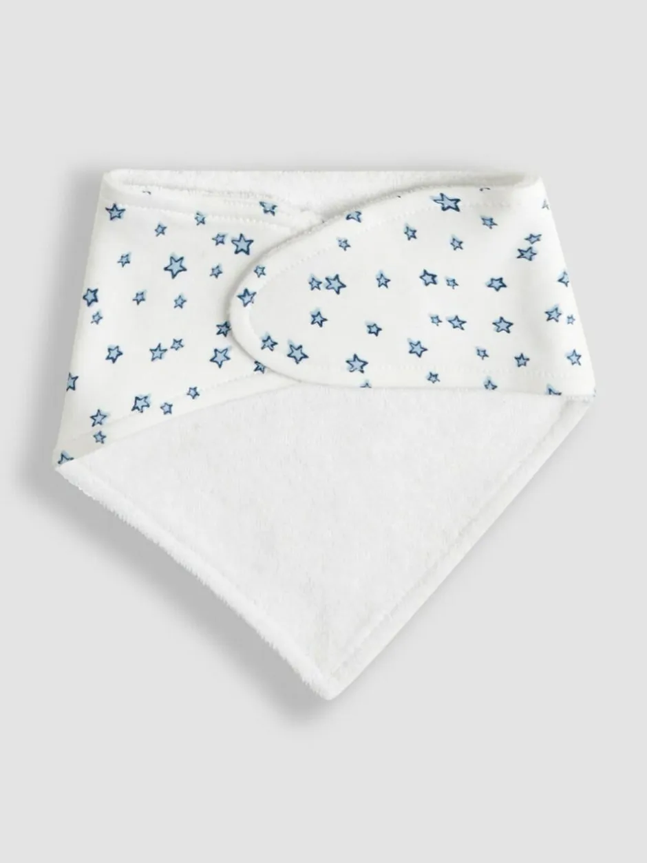 Jojo Maman Bébé Cotton 3-Pack Dribble Bib Blue Outlet