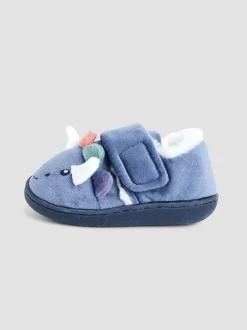 Jojo Maman Bébé Blue Dino Slipper Shoe Hot