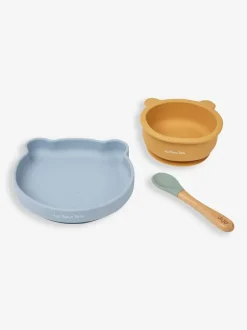 Jojo Maman Bébé My First Silicone Mealtime Bear Set Blue Outlet