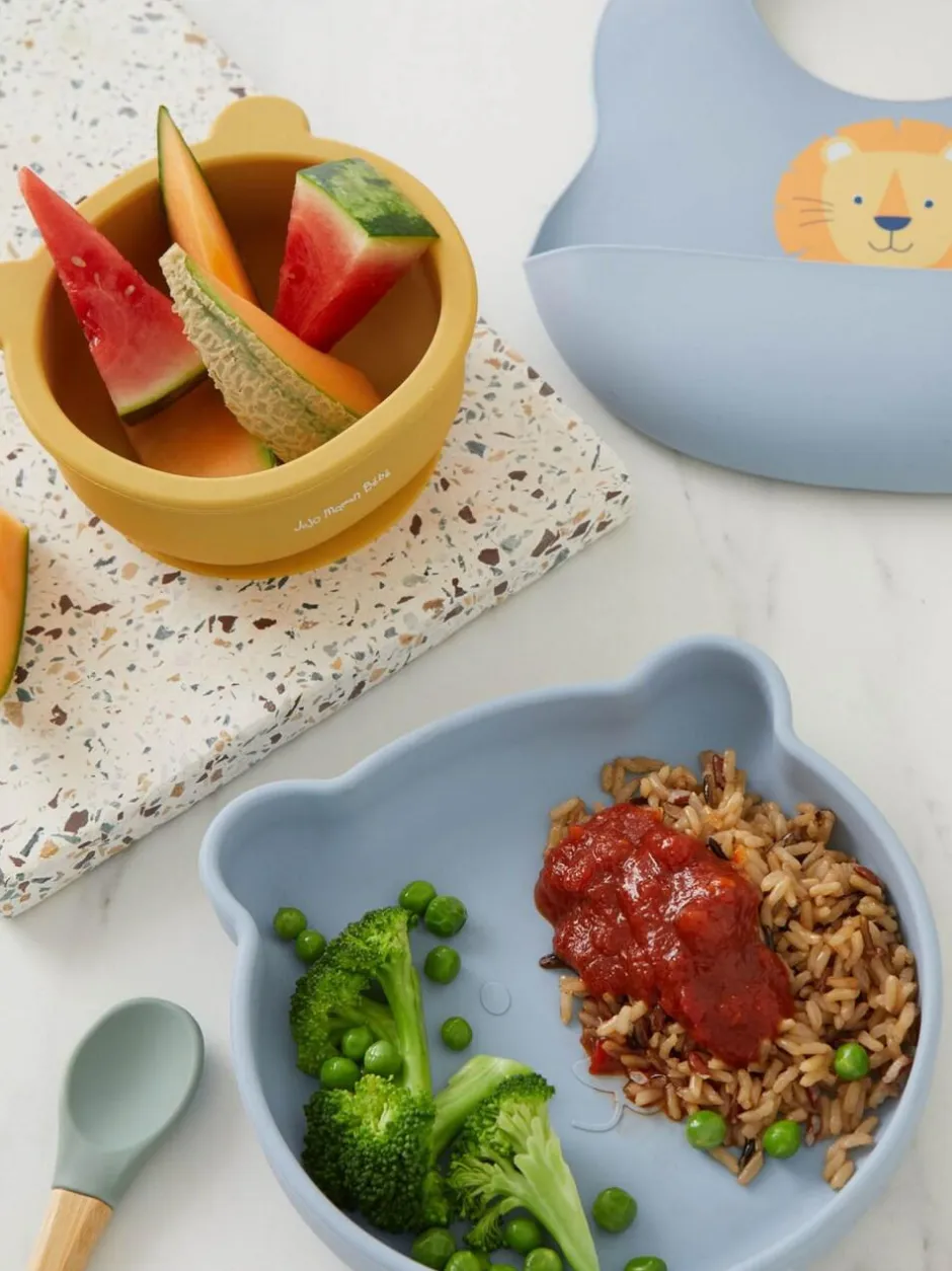 Jojo Maman Bébé My First Silicone Mealtime Bear Set Blue Outlet