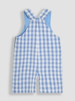 Jojo Maman Bébé Blue 2-Piece Peter Rabbit™ Gingham Dungarees & Body Set Sale