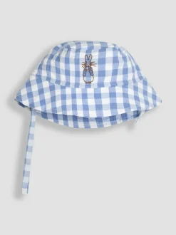 Jojo Maman Bébé Blue 2-Piece Peter Rabbit™ Gingham Dungarees & Body Set Sale
