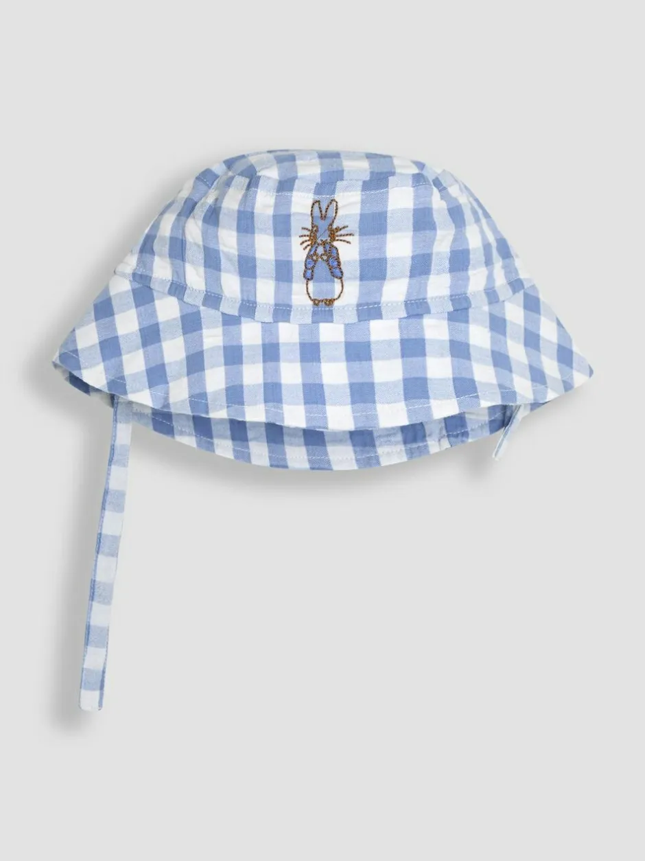 Jojo Maman Bébé Blue 2-Piece Peter Rabbit™ Gingham Dungarees & Body Set Sale