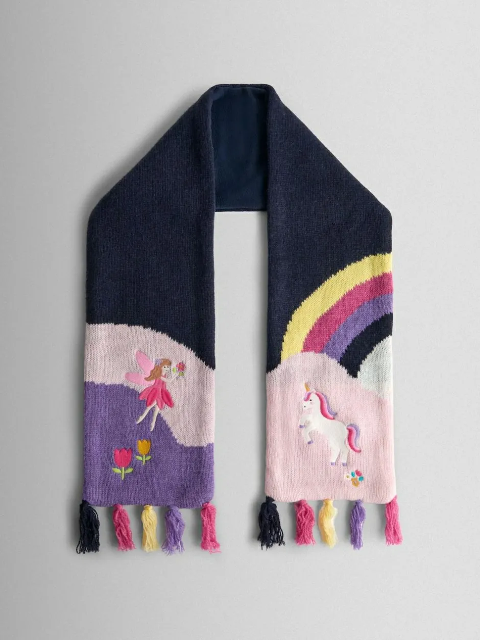 Jojo Maman Bébé Scarf Blue Unicorn Fairy New