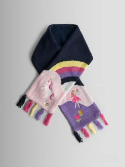 Jojo Maman Bébé Scarf Blue Unicorn Fairy New