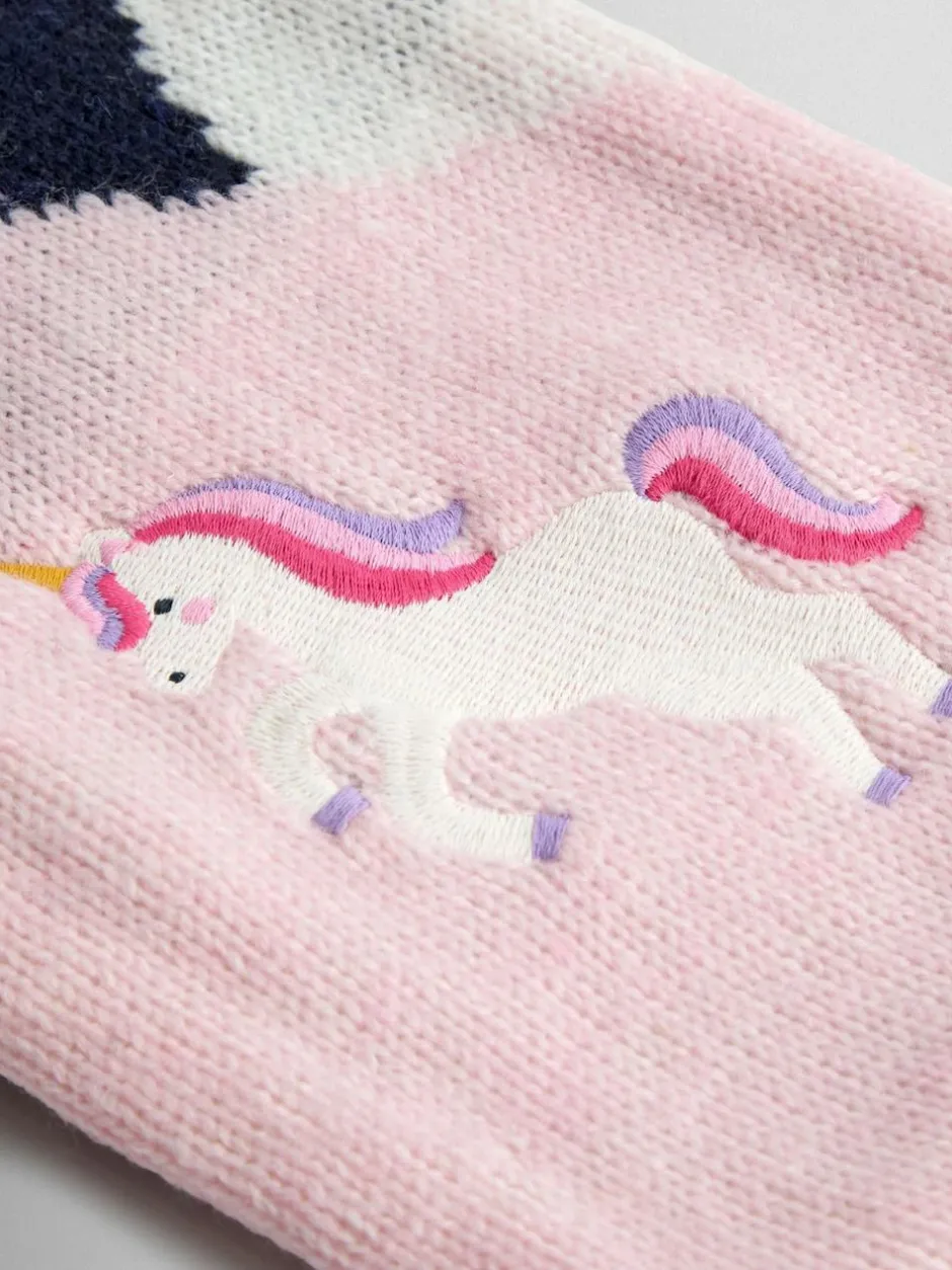 Jojo Maman Bébé Scarf Blue Unicorn Fairy New
