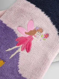Jojo Maman Bébé Scarf Blue Unicorn Fairy New