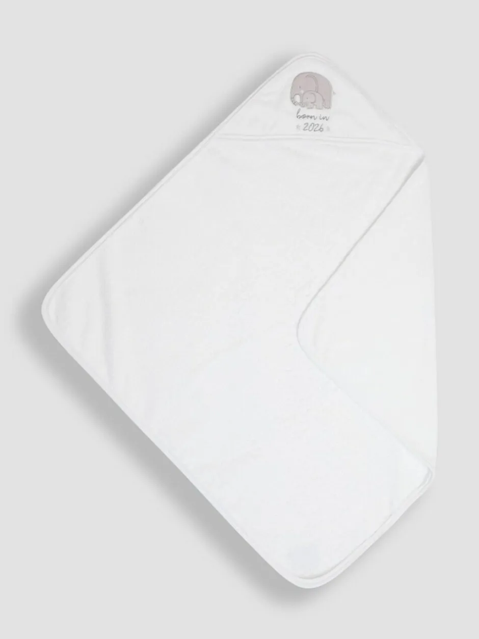 Jojo Maman Bébé Born in 2026 Hooded Towel & Wash Mitt Best