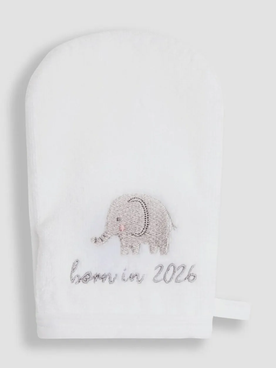 Jojo Maman Bébé Born in 2026 Hooded Towel & Wash Mitt Best
