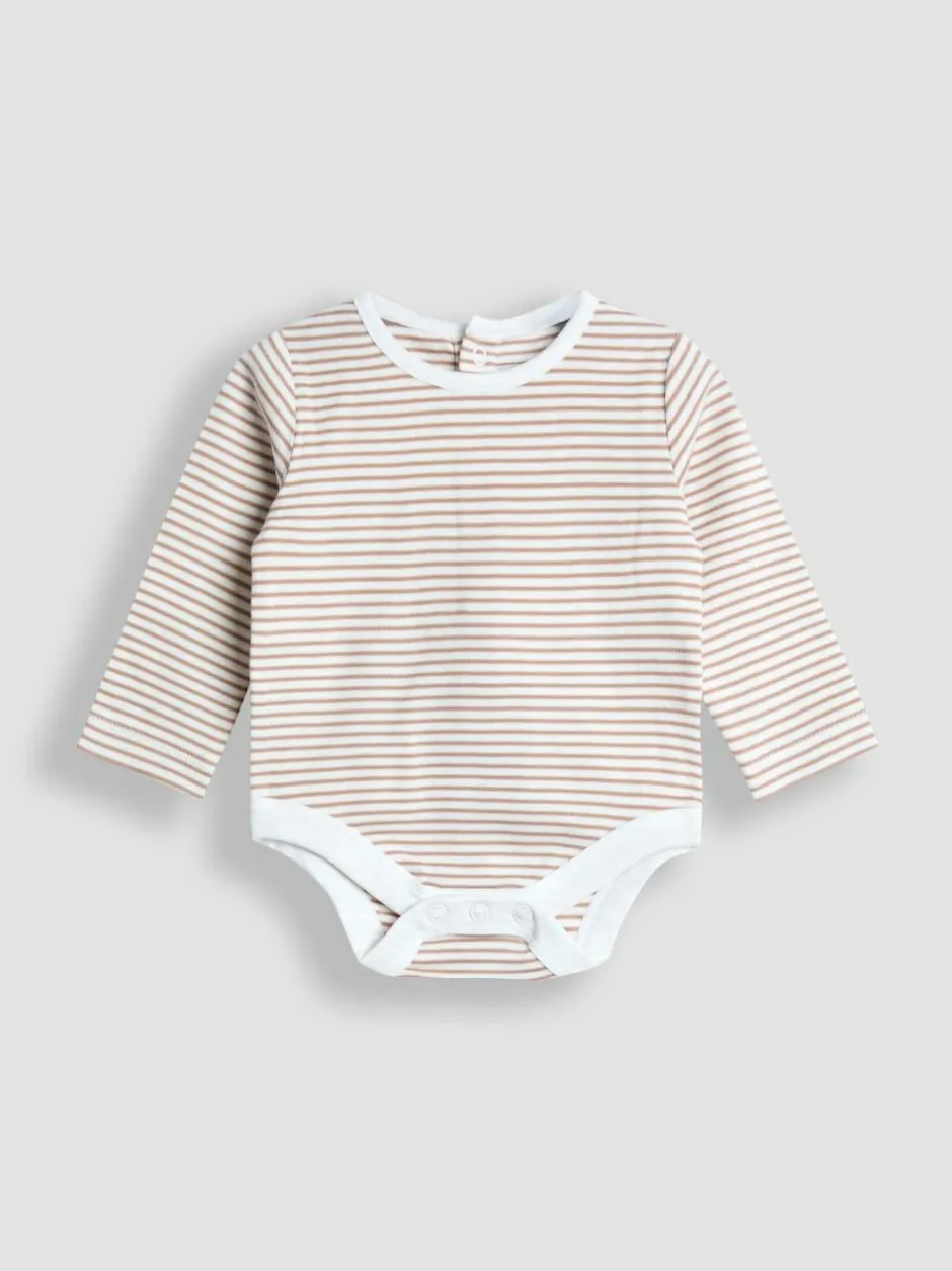 Jojo Maman Bébé Brown Bear Rib Velour Character Dungaree & Body Set Sale