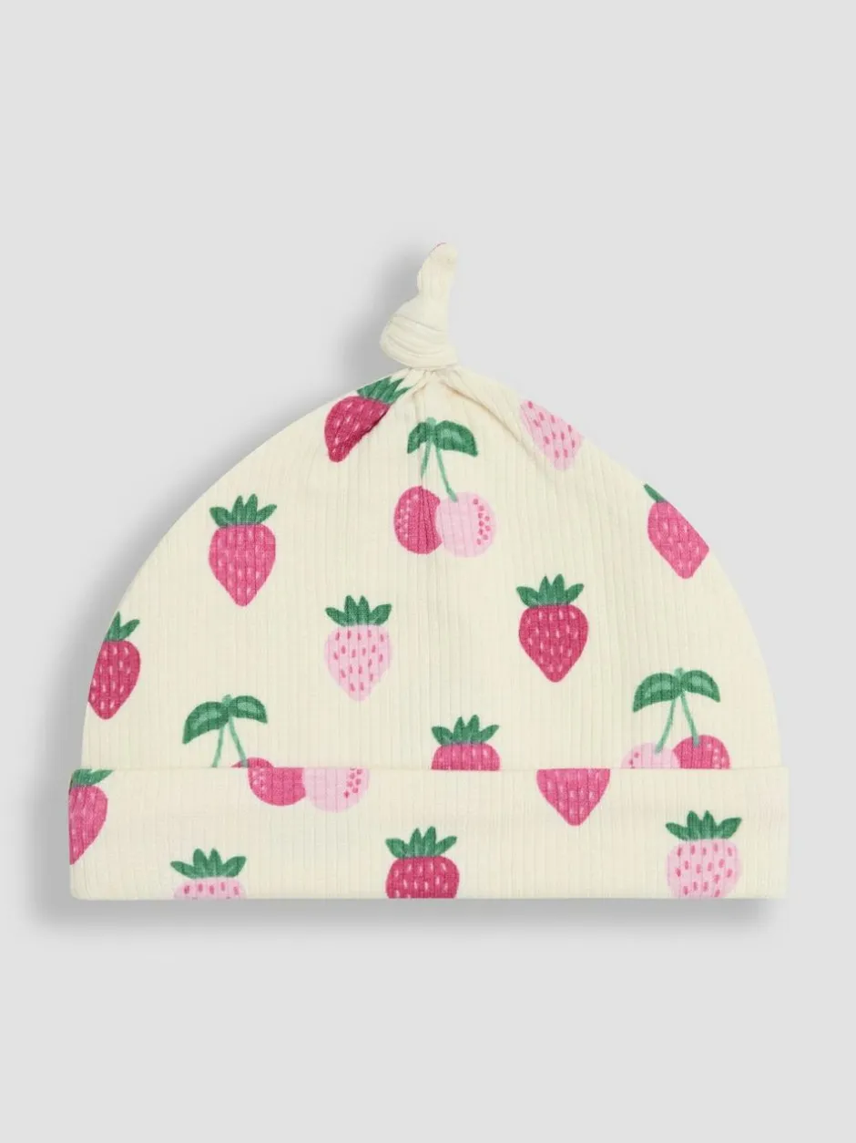 Jojo Maman Bébé Cream Cotton Print Baby Hat Best