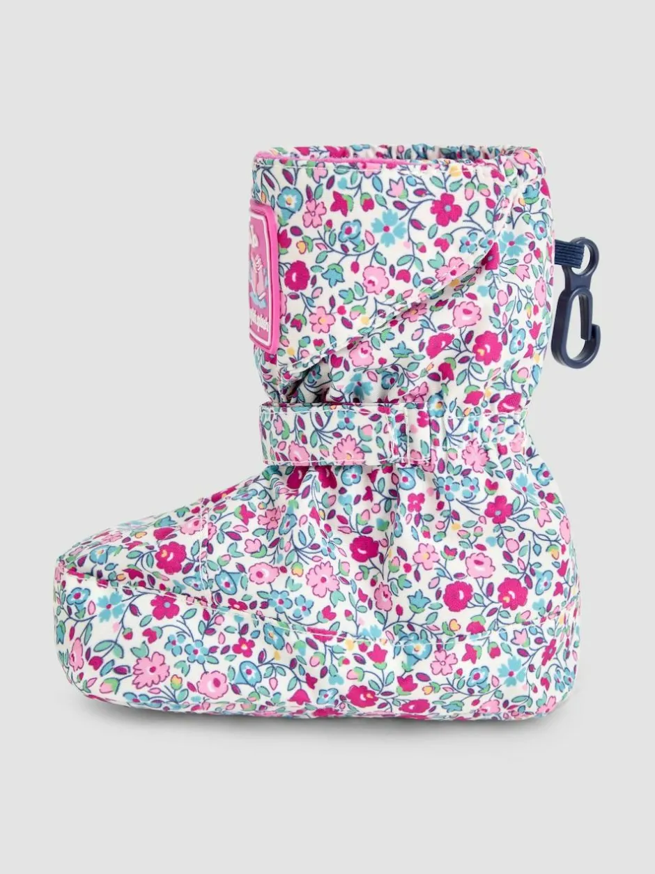 Jojo Maman Bébé Cream Ditsy Print Fleece Lined Booties Online