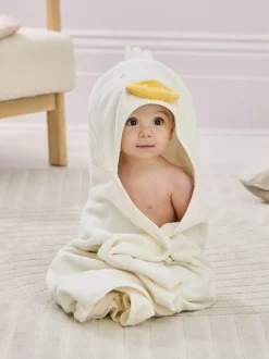 Jojo Maman Bébé Cream Duck Character Hooded Towel Best