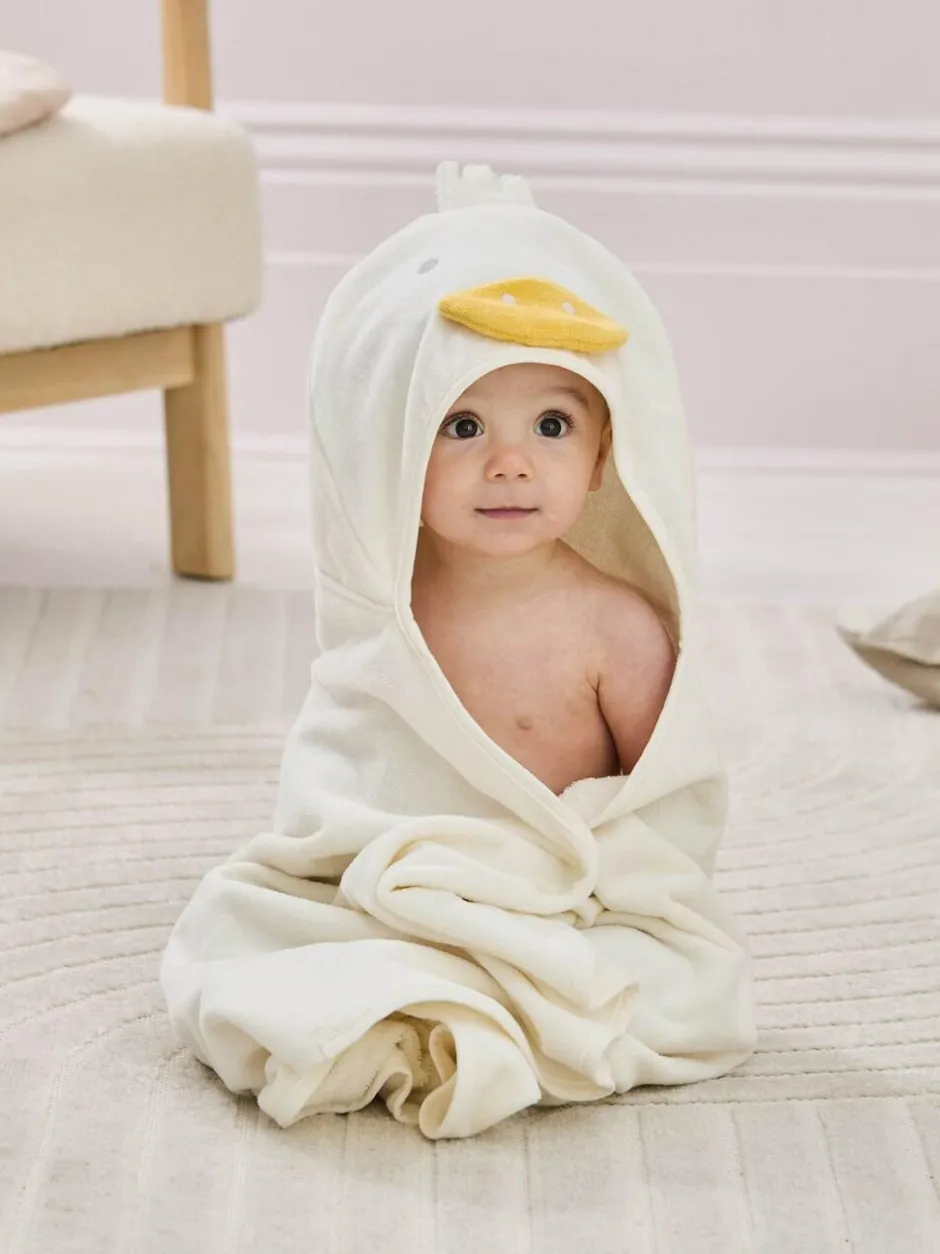 Jojo Maman Bébé Cream Duck Character Hooded Towel Best