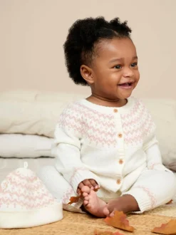 Jojo Maman Bébé Knit 3- Piece Set Cream Fair Isle Clearance