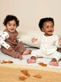 Jojo Maman Bébé Knit 3- Piece Set Cream Fair Isle Clearance