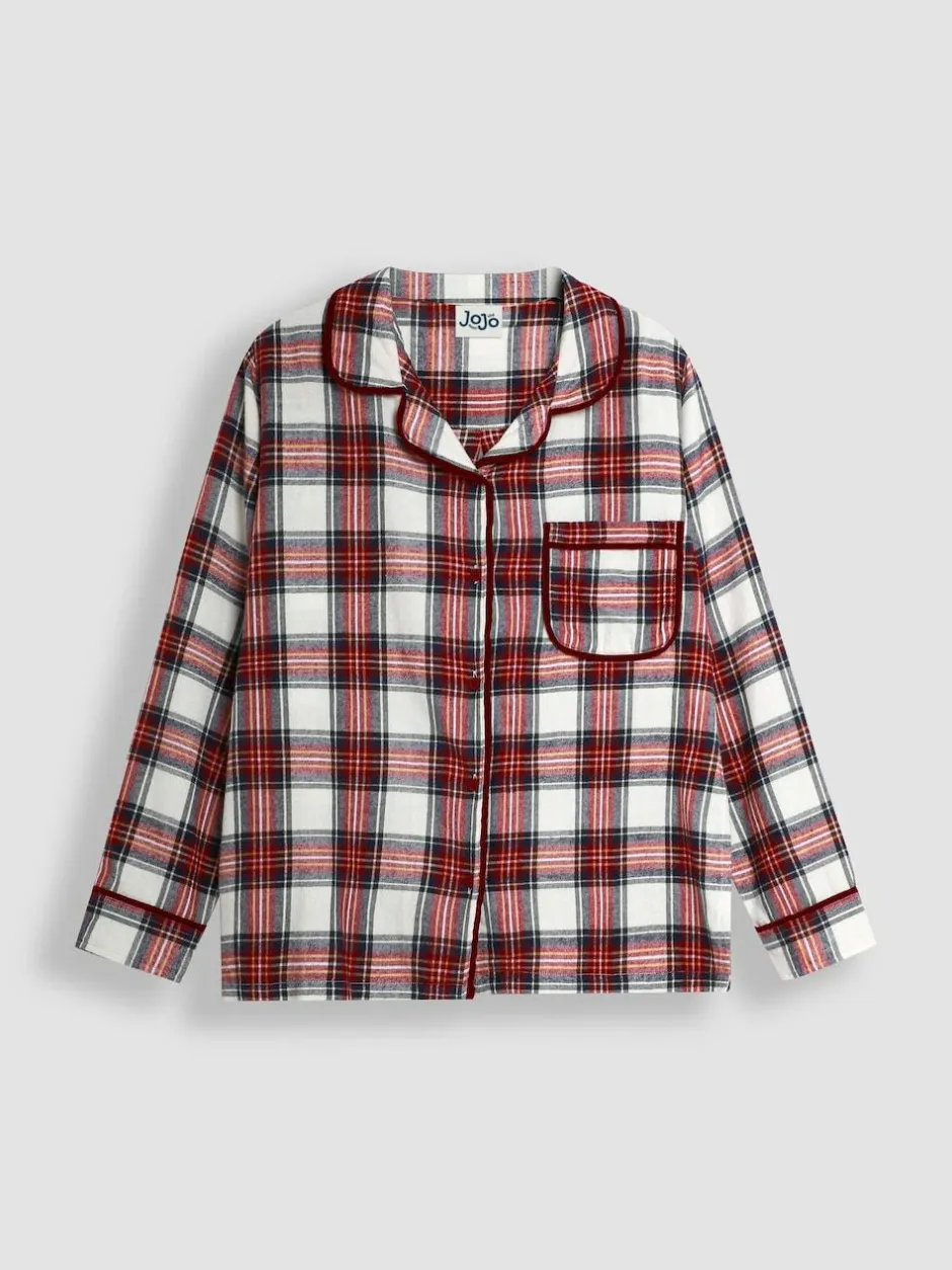 Jojo Maman Bébé Cream Mens Check Woven Pyjama Set Sale