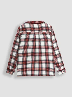 Jojo Maman Bébé Cream Mens Check Woven Pyjama Set Sale