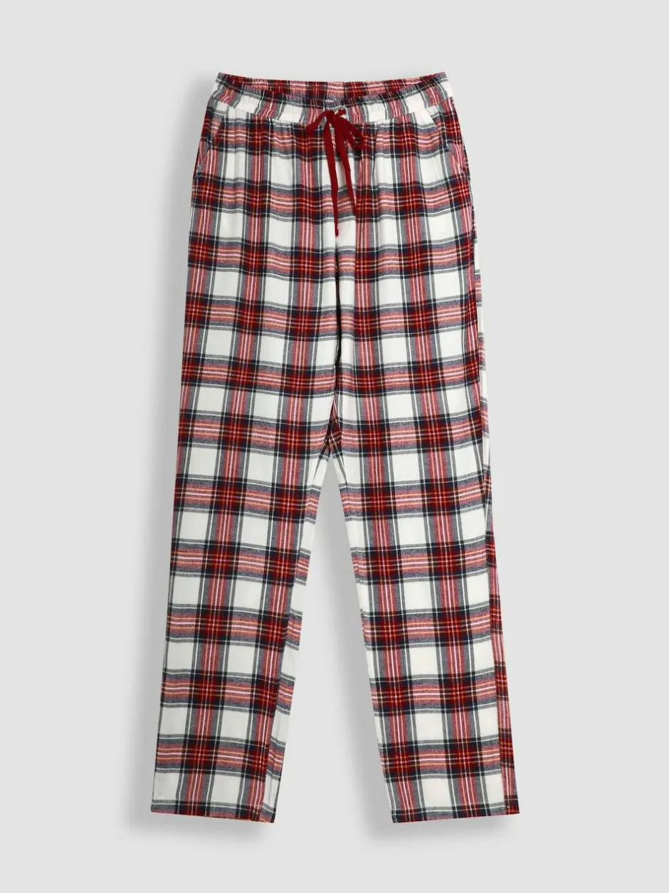 Jojo Maman Bébé Cream Mens Check Woven Pyjama Set Sale