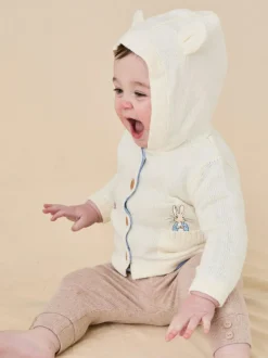 Jojo Maman Bébé Cream Peter Rabbit™ Embroidered Cardigan Best