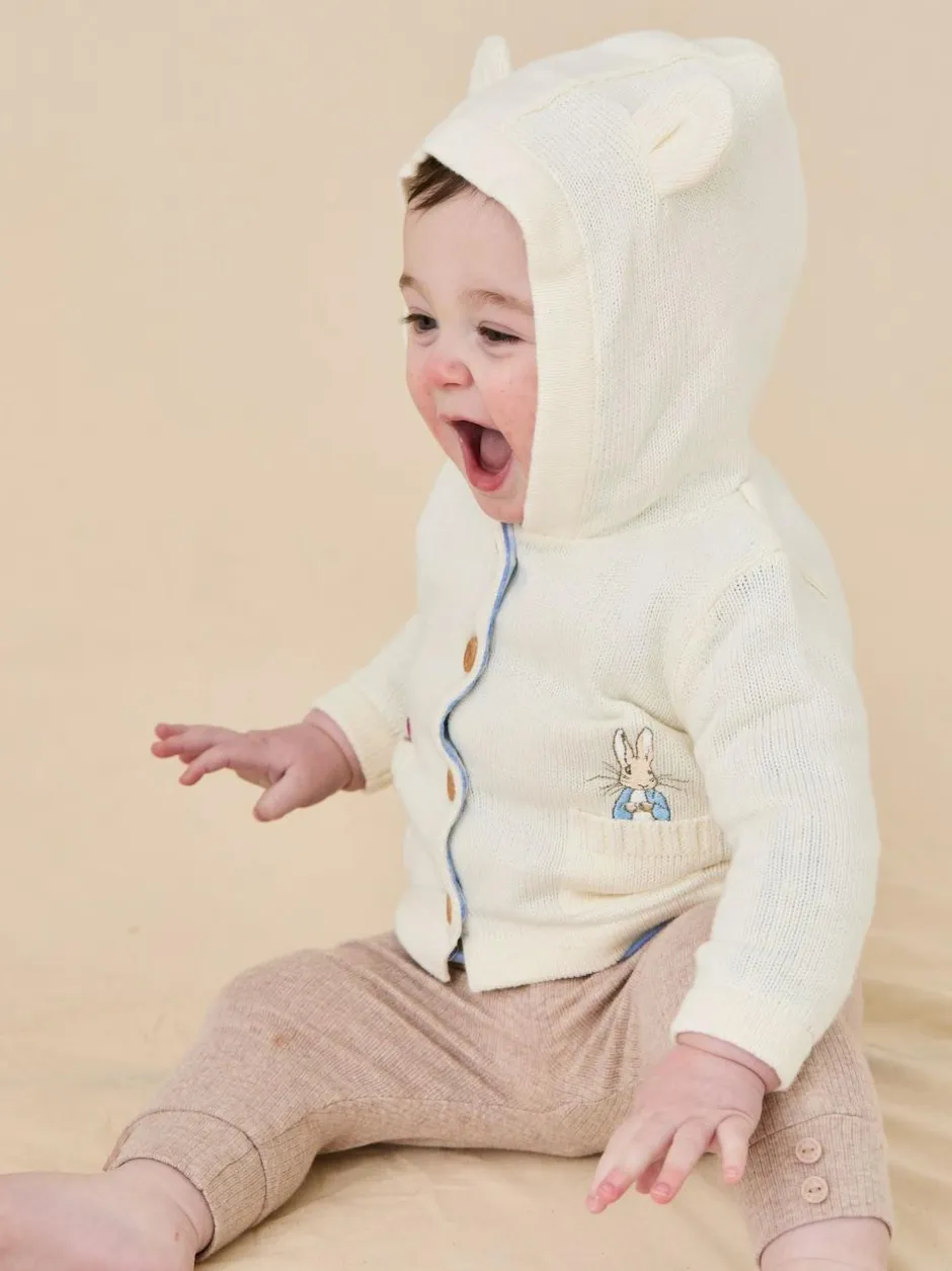 Jojo Maman Bébé Cream Peter Rabbit™ Embroidered Cardigan Best