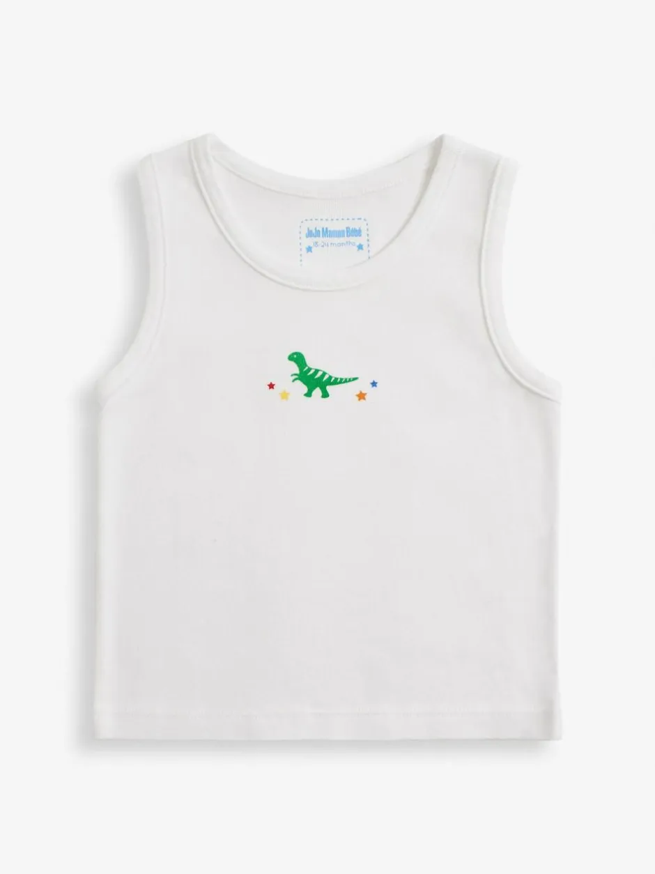 Jojo Maman Bébé Dinosaur 3-Pack Boys' Vest Set Best