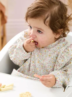 Jojo Maman Bébé Ditsy Floral Frill Sleeved Bib Clearance