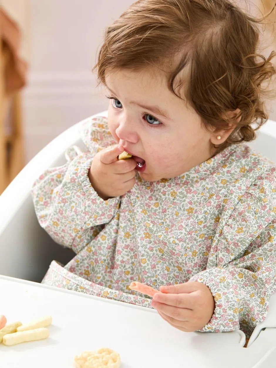 Jojo Maman Bébé Ditsy Floral Frill Sleeved Bib Clearance