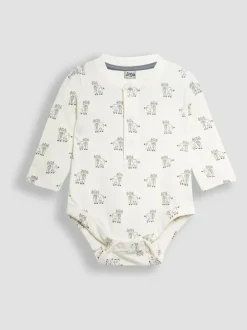 Jojo Maman Bébé Ecru Printed Highland Cow And Striped Bodies 2 Pack Outlet