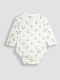 Jojo Maman Bébé Ecru Printed Highland Cow And Striped Bodies 2 Pack Outlet