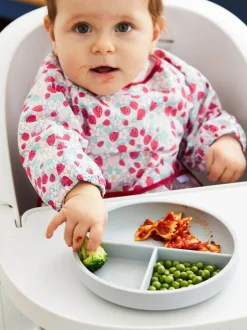 Jojo Maman Bébé Grey Silicone Suction Divided Plate Discount